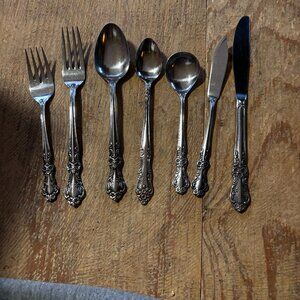 Lot 27 pcs Mary Graham Echo Eterna stainless silverware flatware